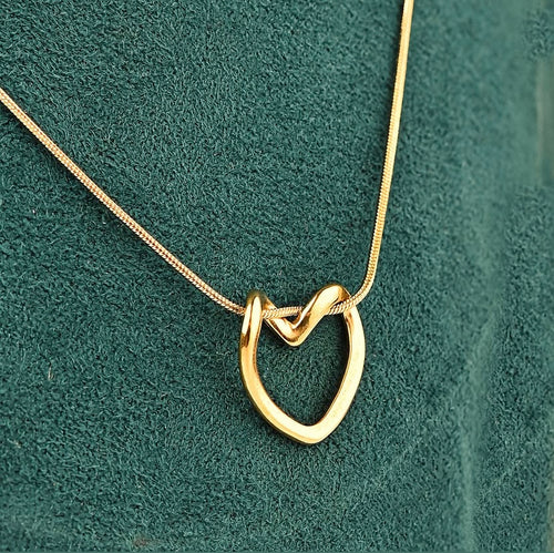 Delicate Gold Open Heart Necklace