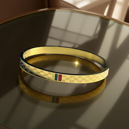 Gucci Gold-Tone GG Bangle Bracelet