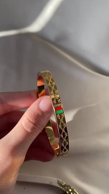 Gucci Gold-Tone GG Bangle Bracelet